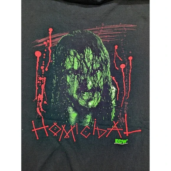 Sabu ECW Extreme Championship Wrestling T Shirt Mens‎ XXL Black Homicidal RARE - Picture 3 of 14